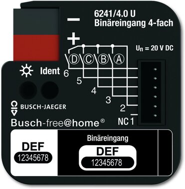 Busch-Jaeger Binreingang 4-fach, UP 6241/4.0 U | 6220-0-0005