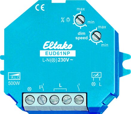 Eltako Universal-Dimmschalter 230V ohne N, Power MOSFET 400W für R+L+C-Lasten