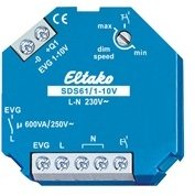 Eltako 1-10V-Steuer-Dimmschalter 1-10V fr EVG. 1 Schlieer nicht potenzialfrei 600VA und 1-10V-Steuerausgang 40mA