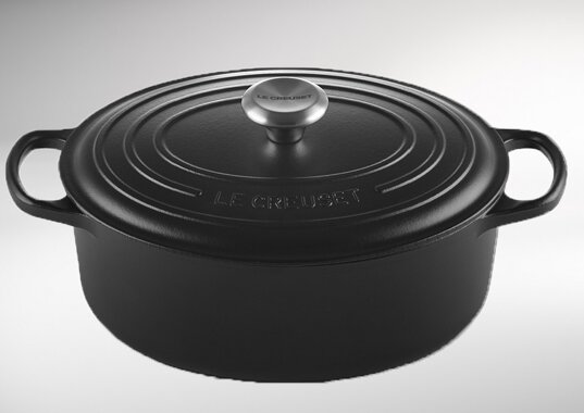 Le Creuset Brter oval schwarz 35 cm