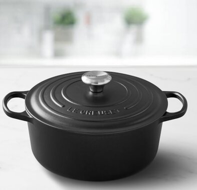 Le Creuset Signature Brter schwarz 28 cm rund