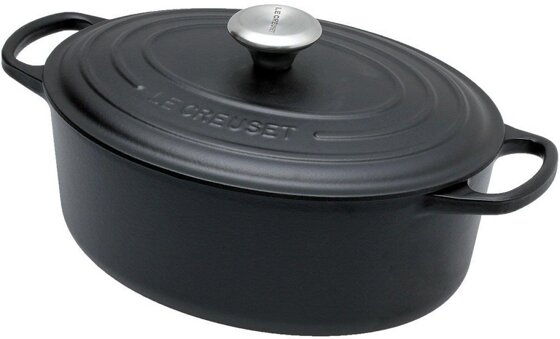 Le Creuset Signature Brter oval 29 cm schwarz