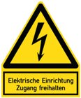 PWZEE Warnzeichen Elektr. Einrichtung