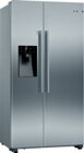 Bosch Serie 6 Side by Side KAD93AIEP, Festwasser, Gebrsteter Stahl, 562 l