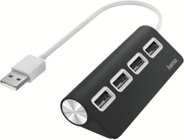 Hama 200119 USB-Hub, 4 Ports, 480 Mbit/s