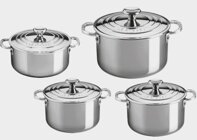 Le Creuset 3-Ply Plus Topfset 4-teilig, Edelstahl