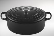 Le Creuset Signature Brter oval 31 cm schwarz