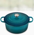  LE CREUSET Signature Br�ter 24 cm rund Deep Teal, Emaille hell