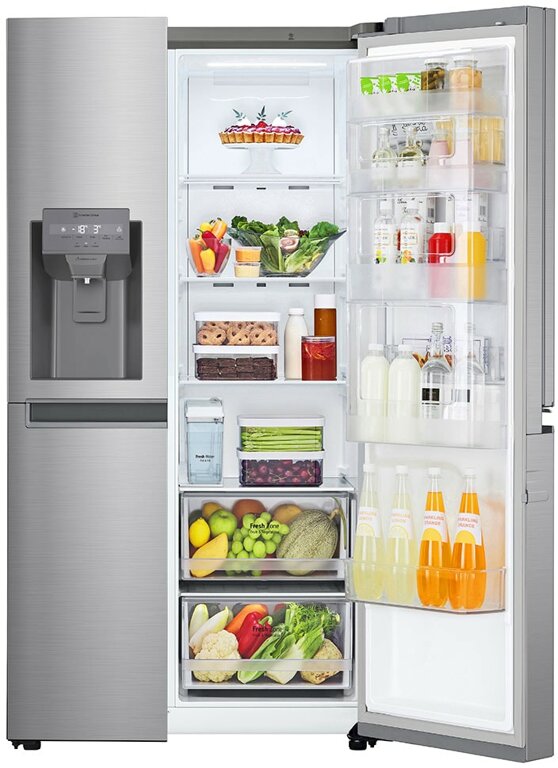 LG GSJV31PZXF SidebySide Kühlkombination Wassertank 634 l F Silber